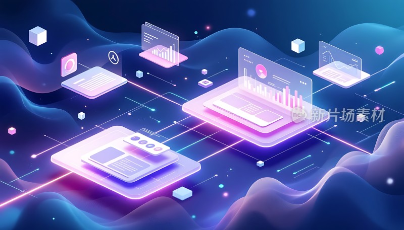 科技感十足的未来数据世界