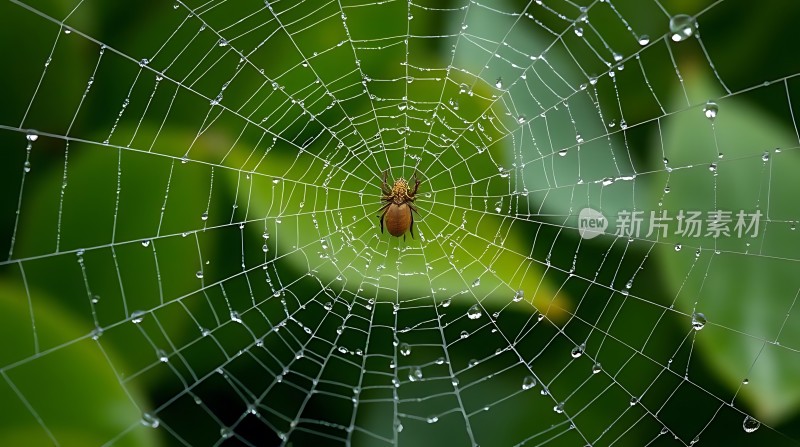 露珠中的蛛网世界