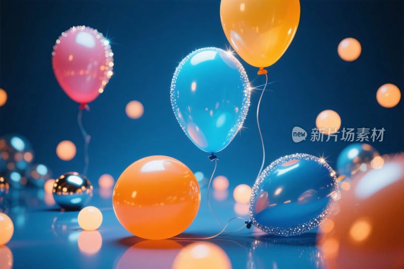 多彩气球梦幻艺术场景