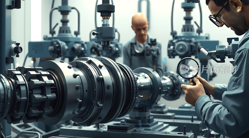 精密机械检测现场