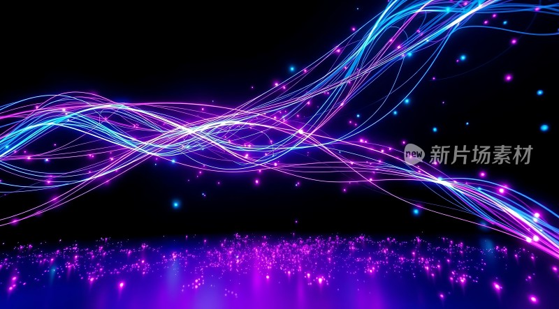紫色光束交织的梦幻空间
