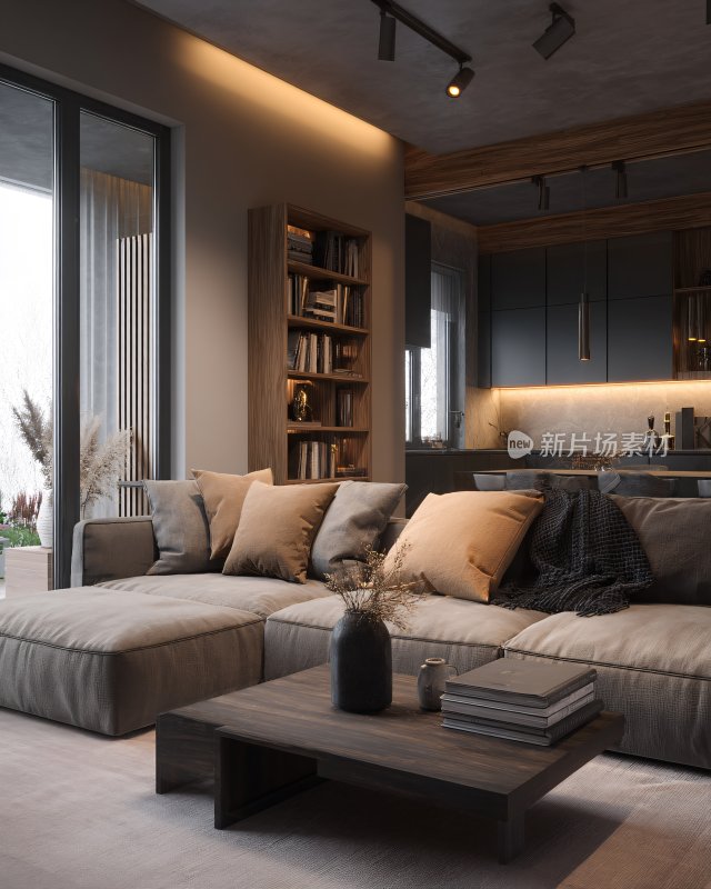 现代简约风客厅室内场景