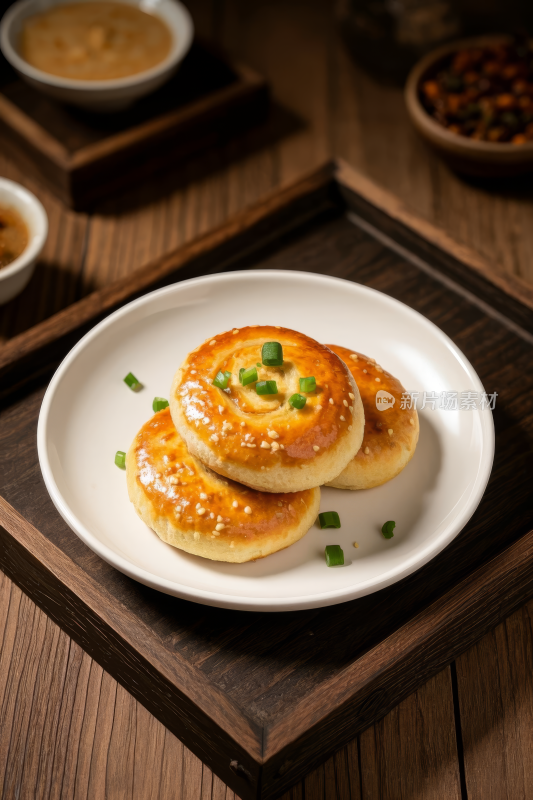 麻酱烧饼中国传统经典美食中式家常美味食物