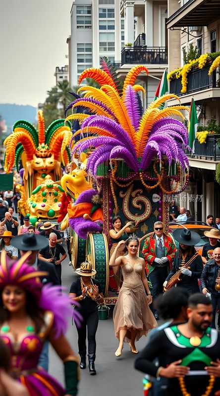 狂欢节上的华丽游行