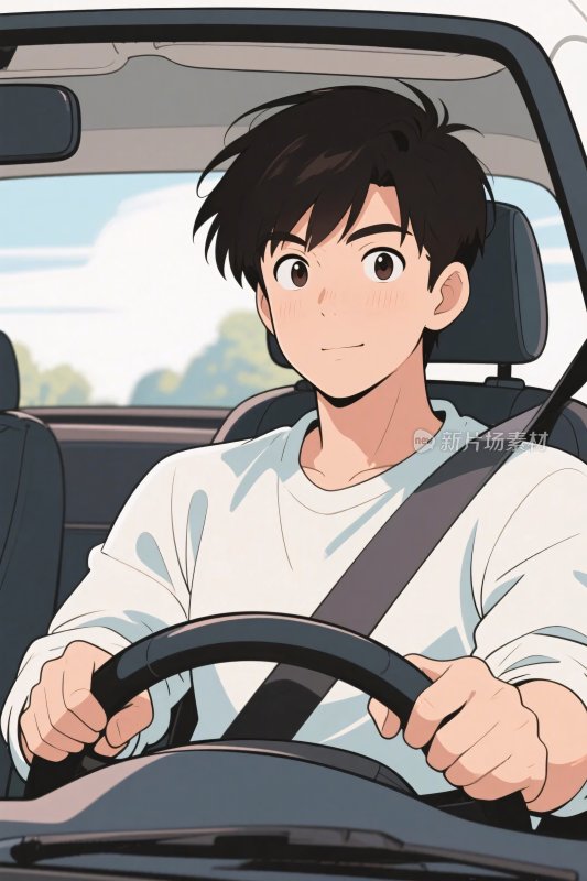 驾驶汽车插画