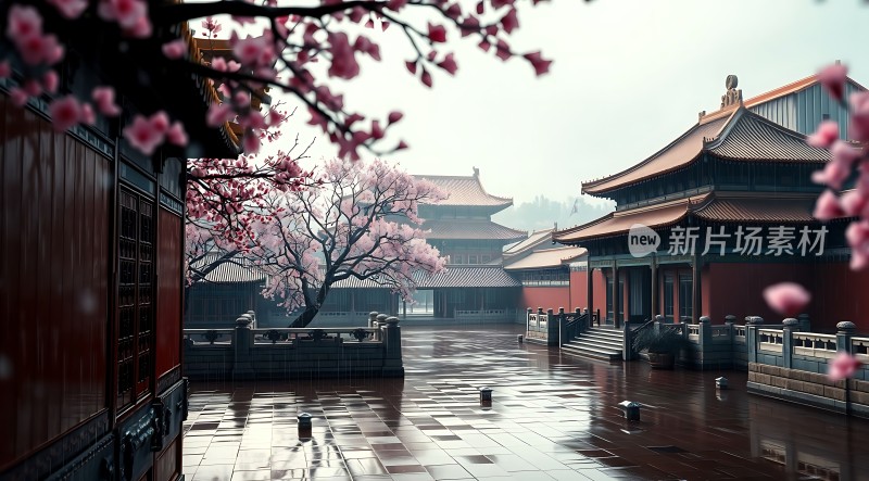 春意盎然古建筑