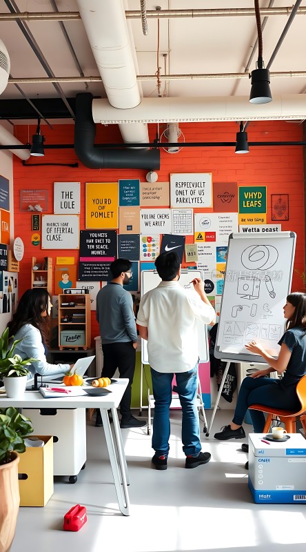 创意碰撞头脑风暴会议现场