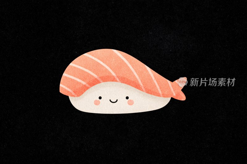 可爱卡通寿司插画