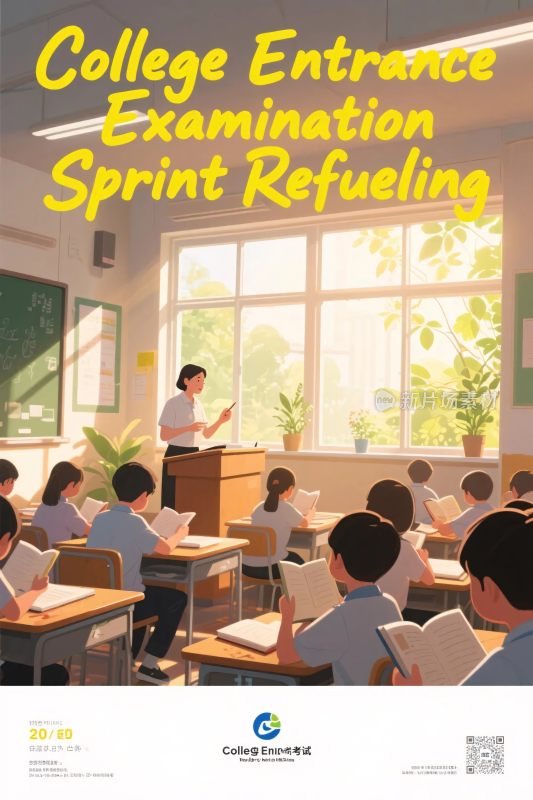 高校入学考试冲刺海报
