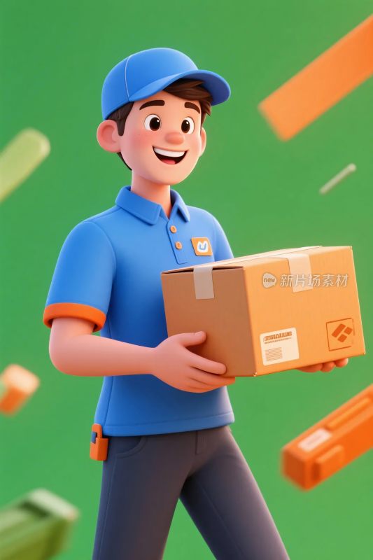 快递配送插画