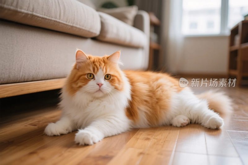 橘白猫室内画面