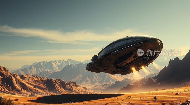 外星飞船降临荒芜星球