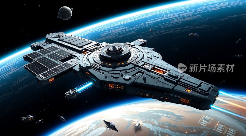 星际飞船遨游宇宙