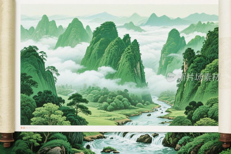 山水风景插画