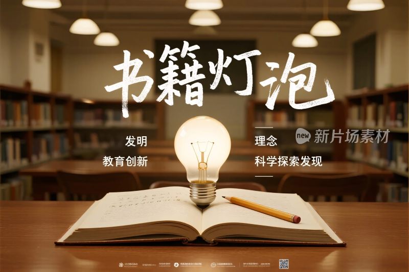 书籍灯泡创意