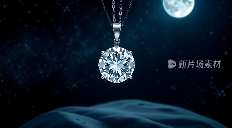 璀璨钻石吊坠闪耀夜空之美