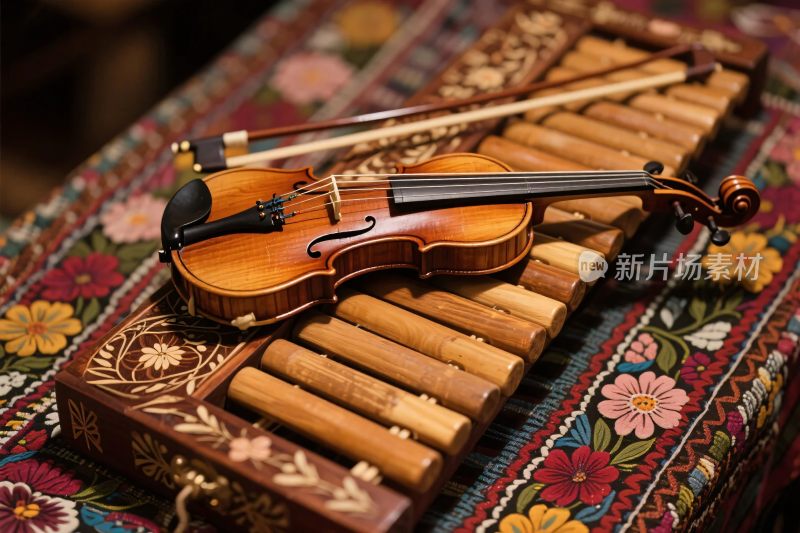 乐器组合静物展示