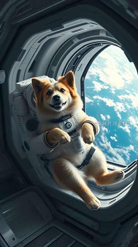 太空遨游的小柴犬