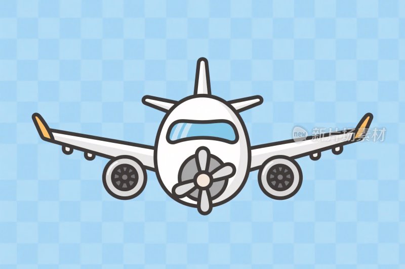 卡通飞机插画