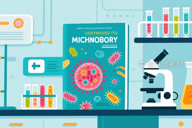 微生物实验室插画