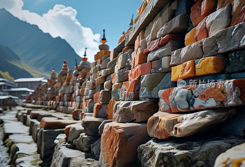 玉树嘛呢石堆风光