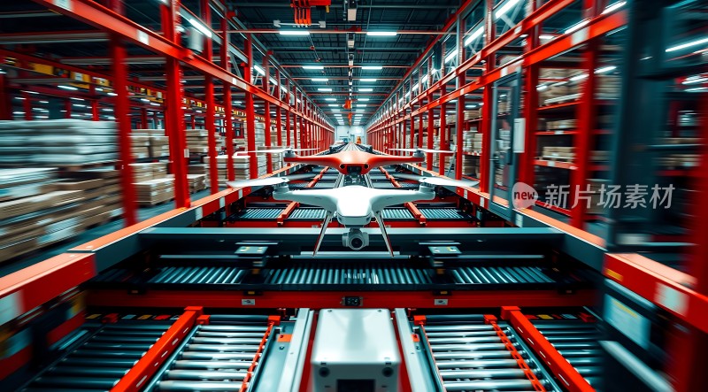 智能物流仓库无人机与传送带协同作业