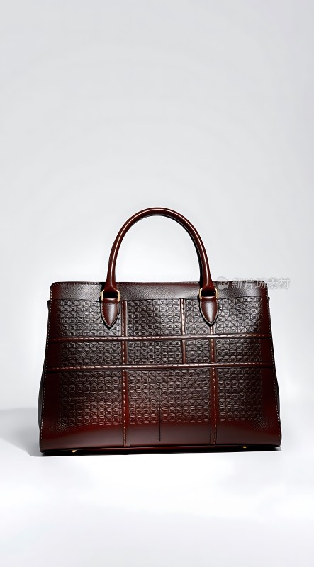 经典棕色手提包质感十足简约大气