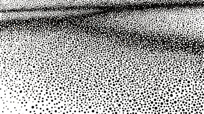 黑白点状抽象画面