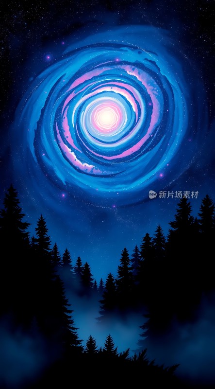 星河璀璨森林静谧