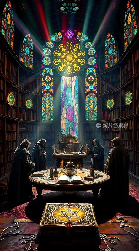 神秘图书馆里的秘密会议