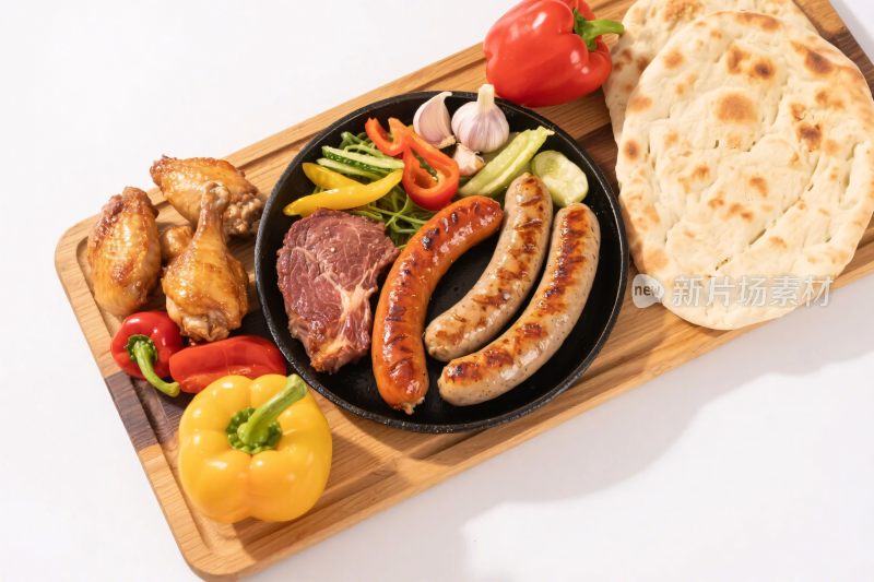 丰富美食食材摆放