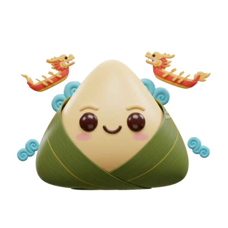 端午节3D卡通粽子元素