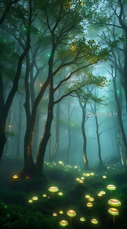 神秘森林夜光奇景