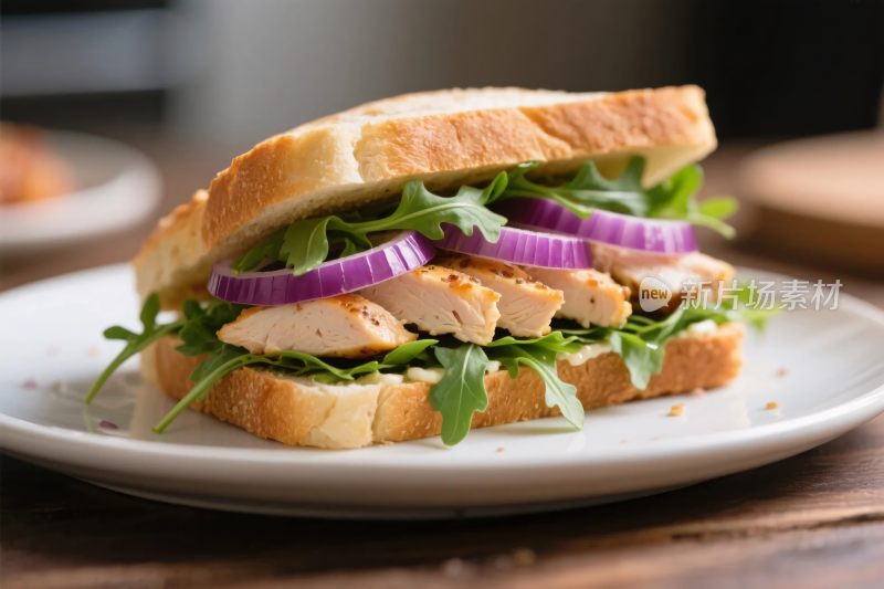 鸡肉三明治餐点