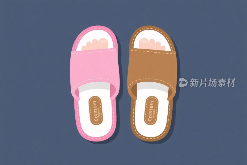 简约风格拖鞋插画