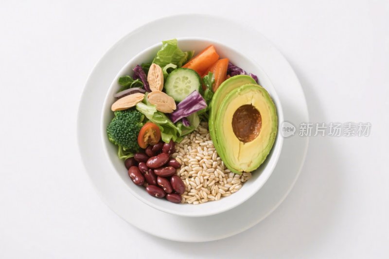 健康餐食碗装食材