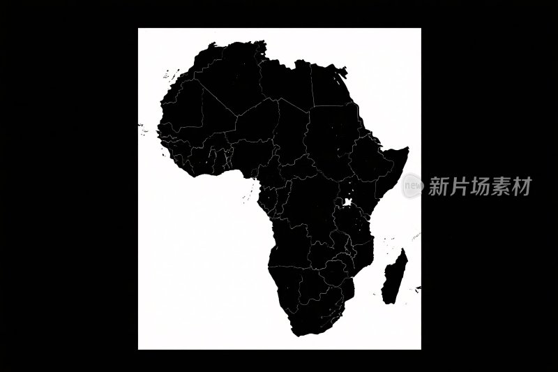 非洲大陆轮廓图