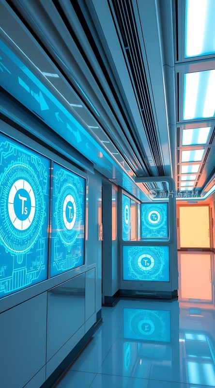 科技感走廊未来主义风格