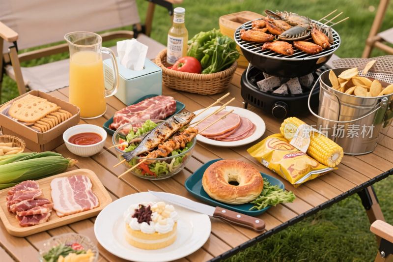 户外美食烧烤聚会