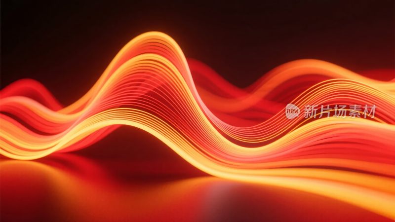 炫彩流动光线波浪