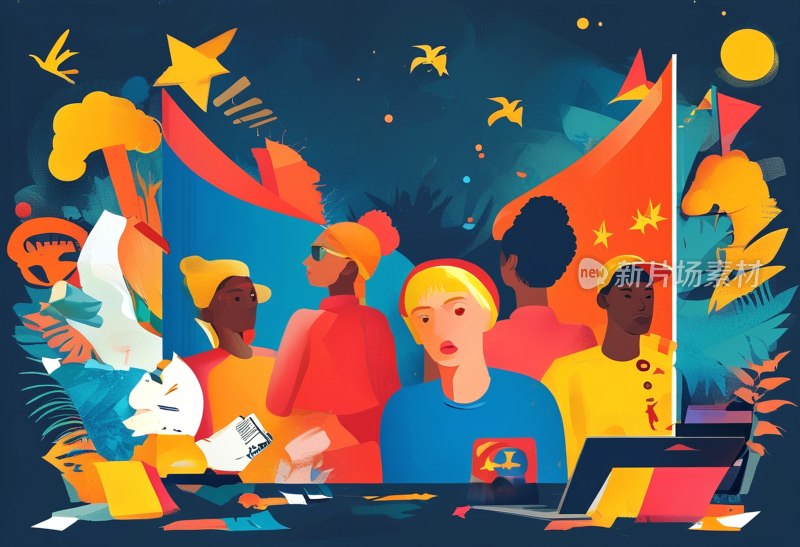 政治活动横幅模板