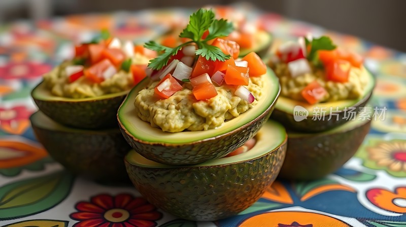 牛油果沙拉色彩缤纷清新美味！