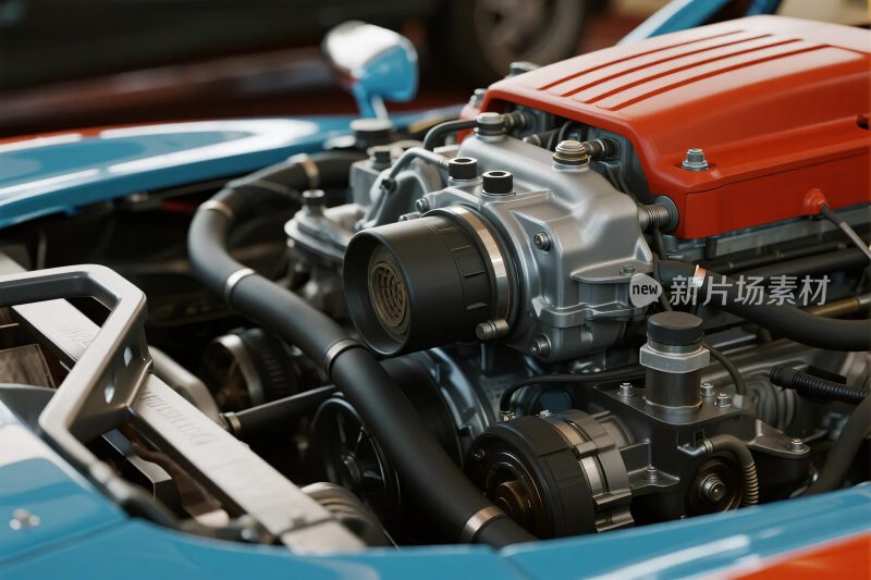 汽车发动机特写