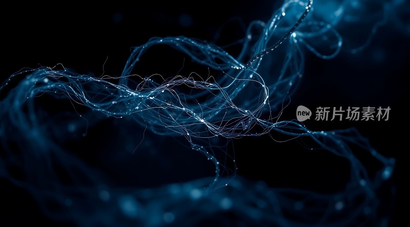 蓝色光束交织神秘而深邃