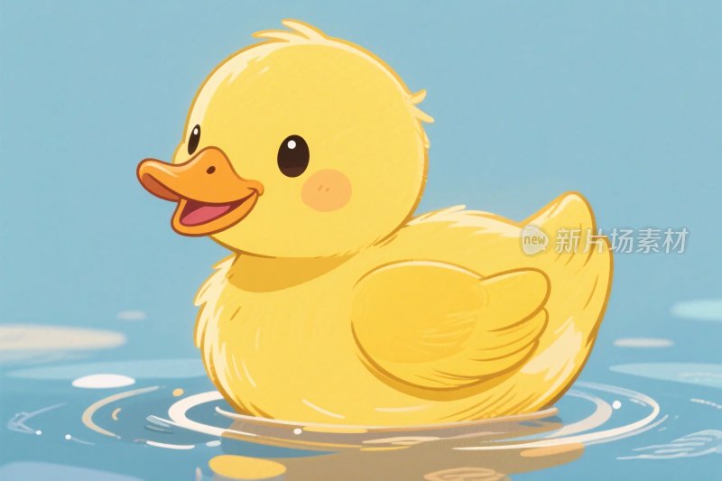 卡通小黄鸭漂浮