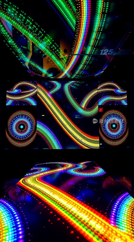 多彩光轨交织梦幻视觉盛宴