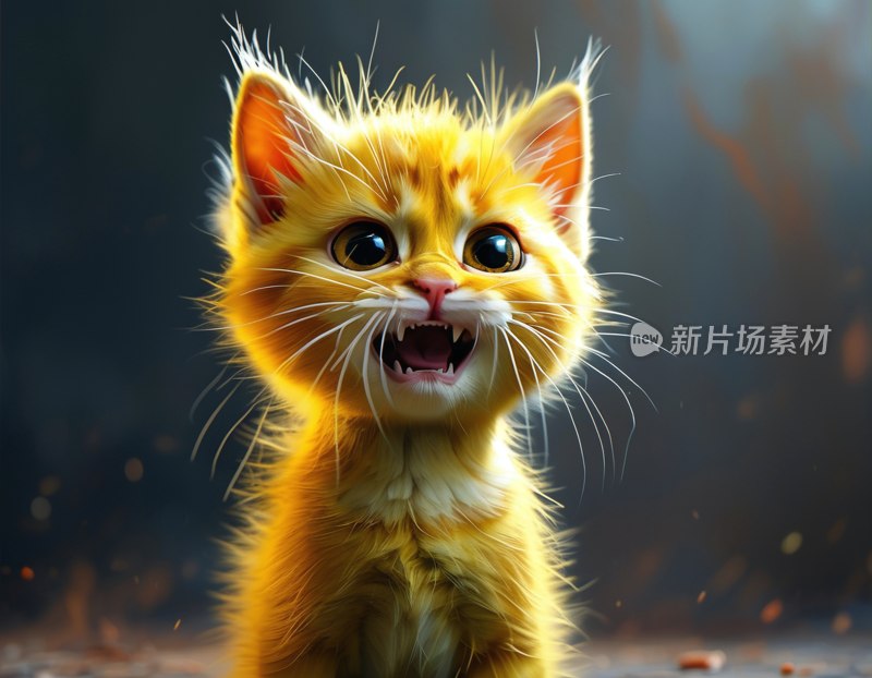 小黄猫愤怒瞬间