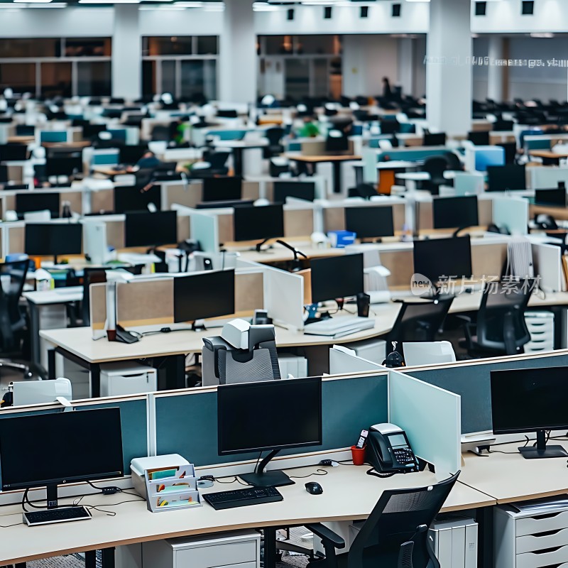 现代办公空间整洁明亮的工作环境