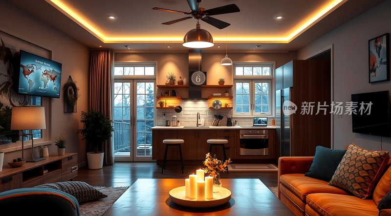 温馨现代家居舒适生活空间