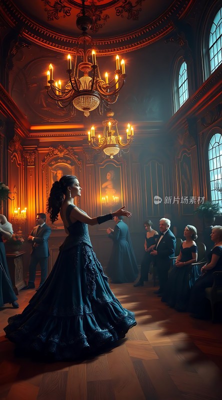 舞会上的优雅女士